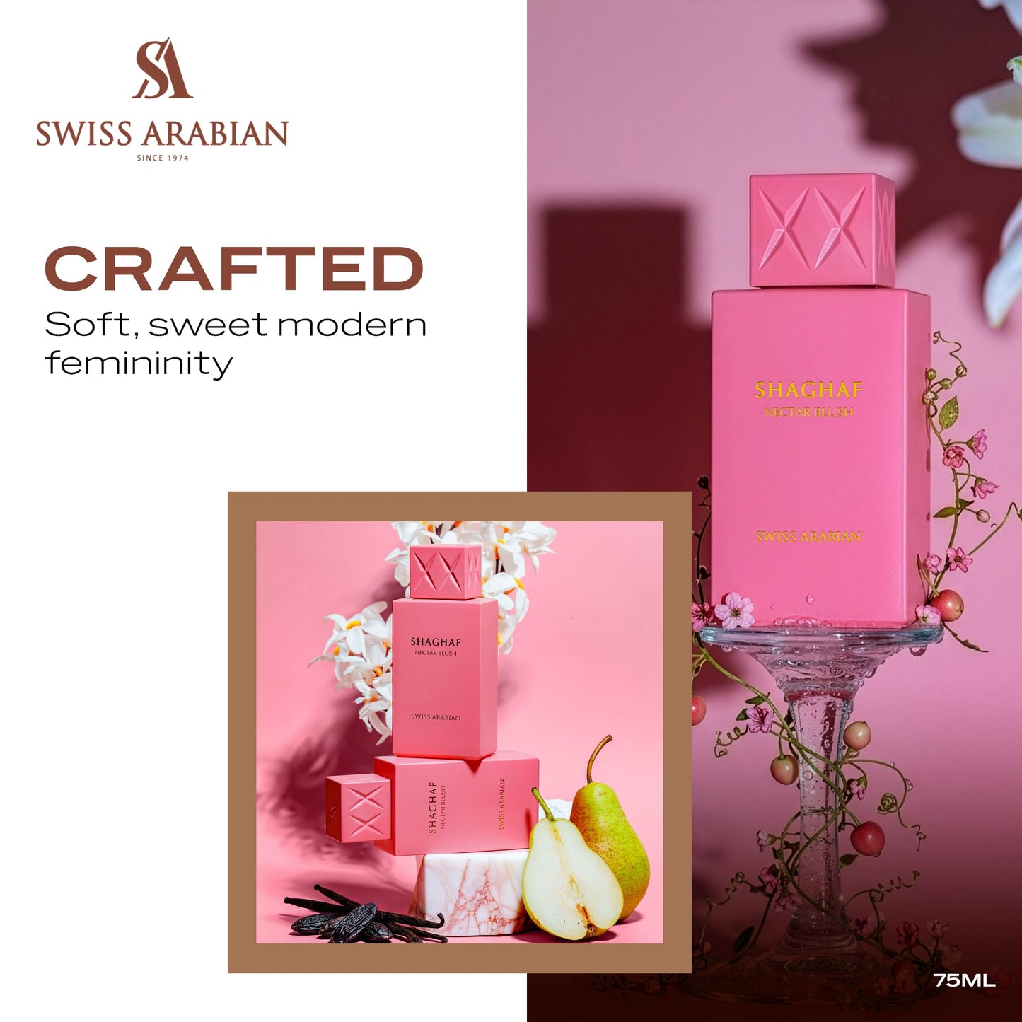 Swiss Arabian - Shaghaf Nectar Blush 75ml Eau de Parfum