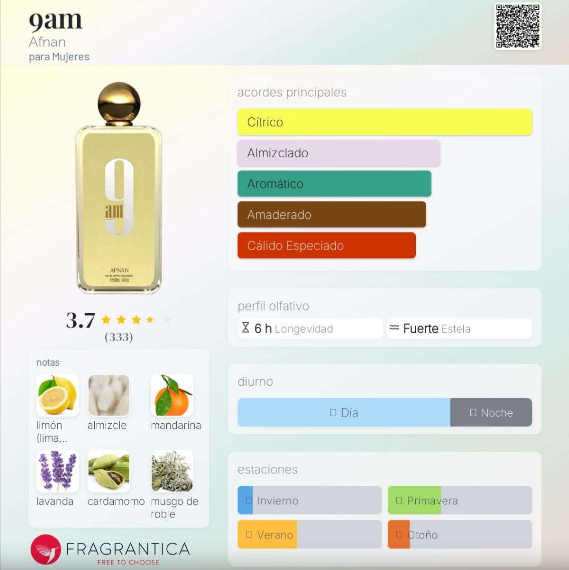 Afnan – 9 AM Pour Femme | Neyi Essence - Neyi Essence Perfumes Arabes Canarias