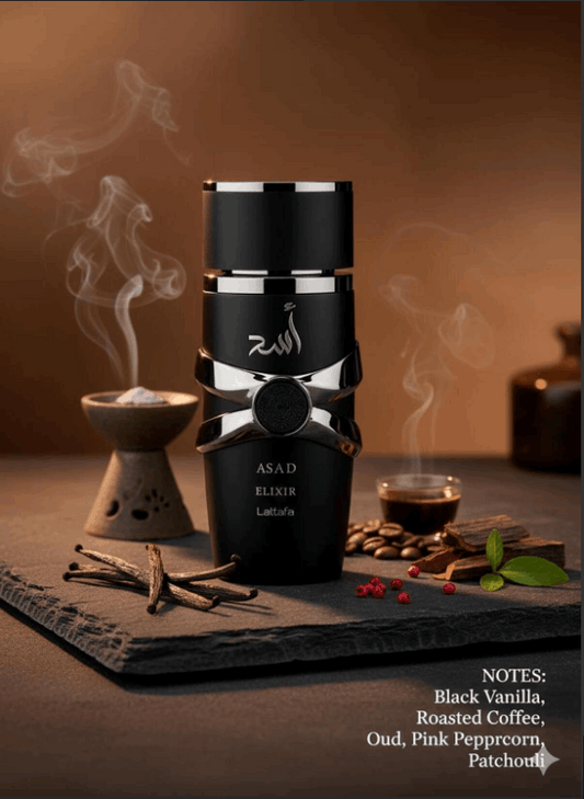 Lattafa – Asad Elixir – Perfume masculino | Neyi Essence