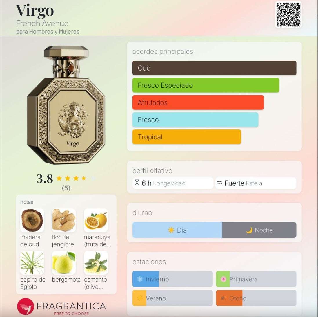 French Avenue Genesis Virgo - Neyi Essence Perfumes Árabes