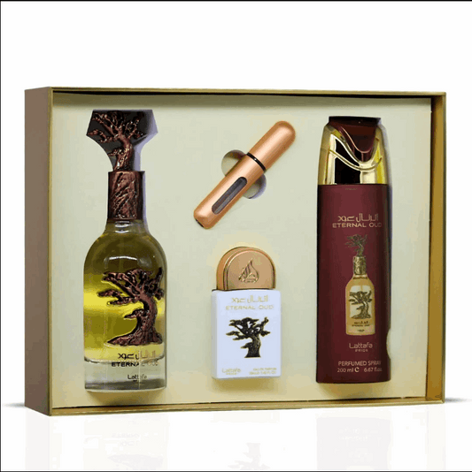 Lattafa Pride Gift Set - Eternal Oud - Neyi Essence Perfumes Arabes Canarias