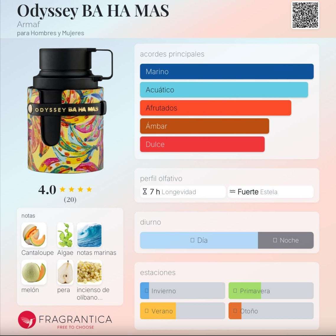 Armaf - Odyssey Ba Ha Mas - Neyi Essence Perfumes Arabes Canarias