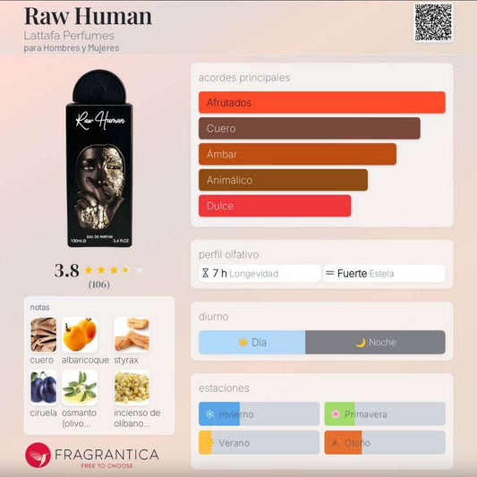 Lattafa Raw human - Neyi Essence Perfumes Árabes