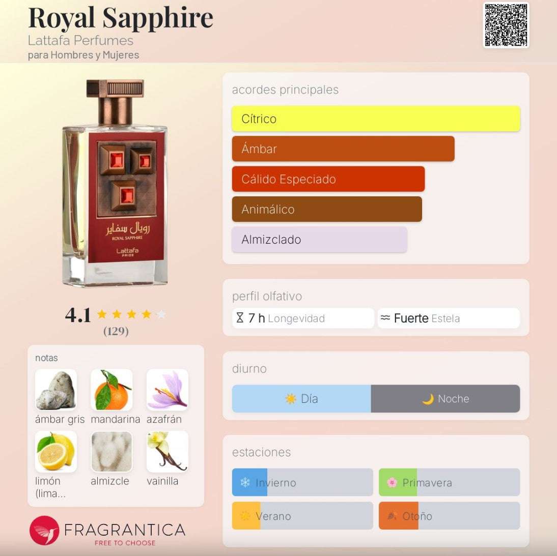 Lattafa Sapphire Royal - Neyi Essence Perfumes Árabes