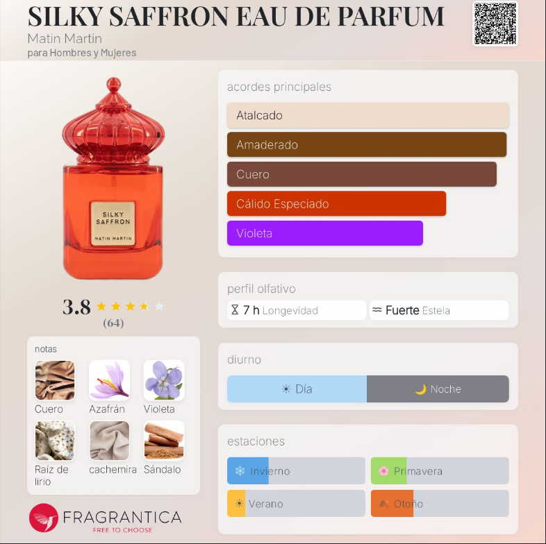 Matin Martin - Silky Saffron 100ml Eau de Parfum