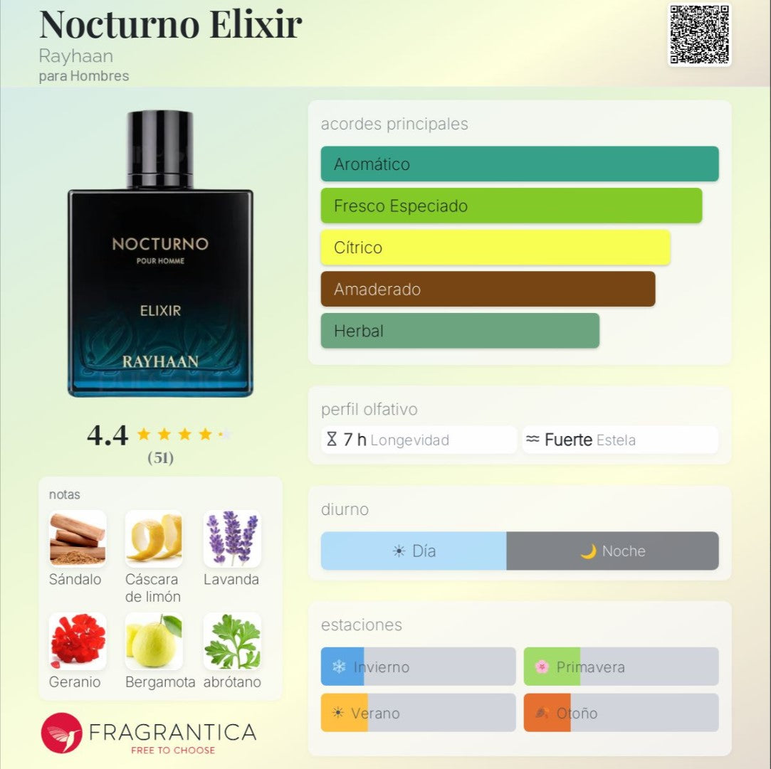 Rayhaan - Nocturno Elixir 100ml Eau de Parfum