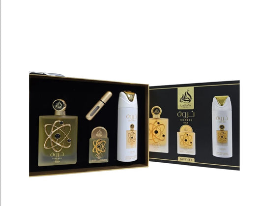 Lattafa Pride - Gift Set Tharwah Gold | Neyi Essence - Neyi Essence Perfumes Arabes Canarias