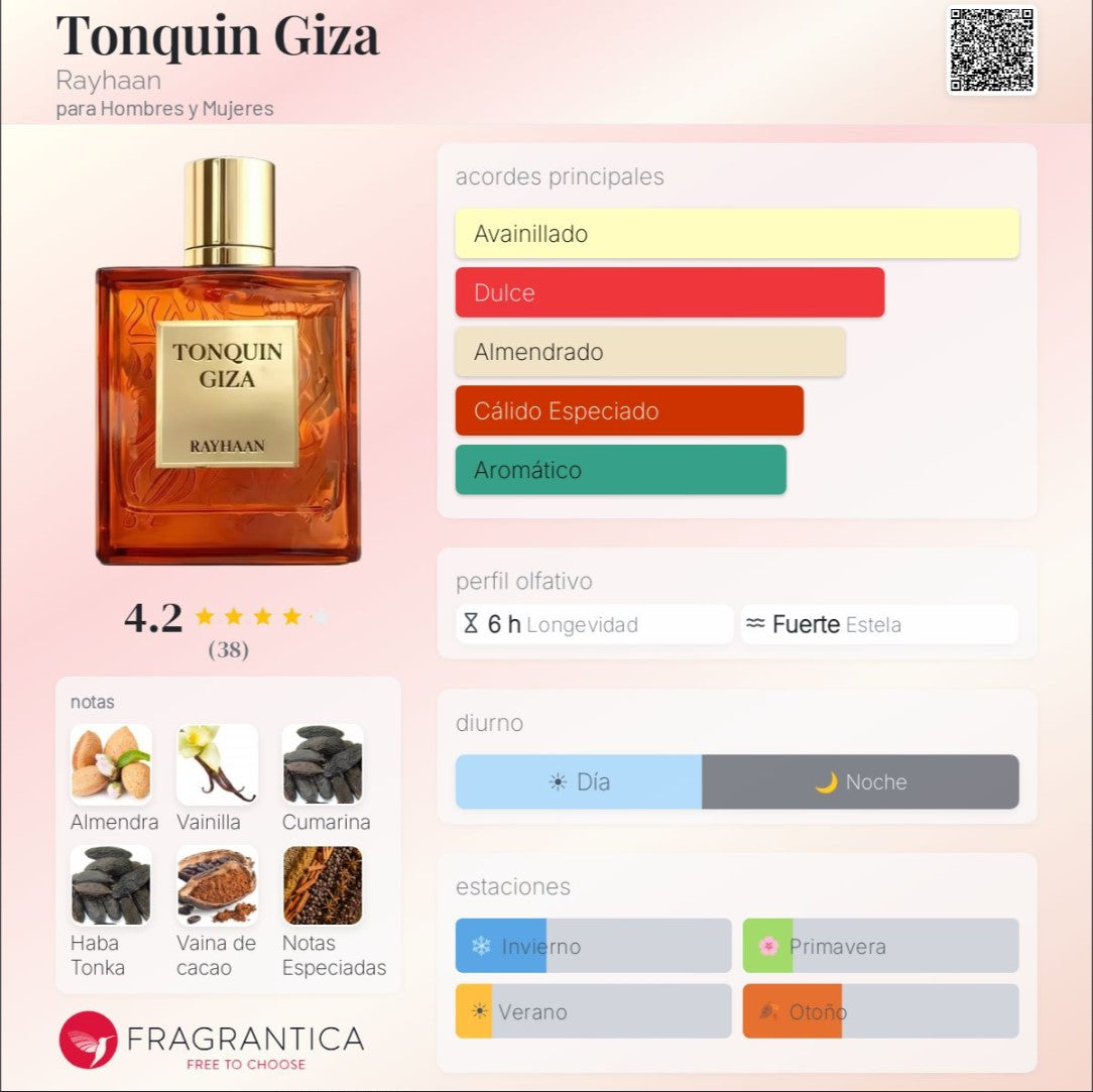 Rayhaan - Tonquin Giza 100ml Eau de Parfum