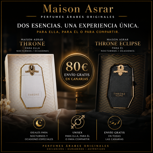 Pack Oferta  Maison Asrar Throne 100ml x Throne Eclipse 100ml | 80€ Envío Gratis Canarias