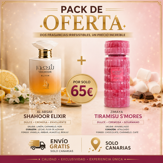 Pack Oferta Shahoor Elixir 100ml x Tiramisu S’mores 100ml | 65€ Envío Gratis Canarias