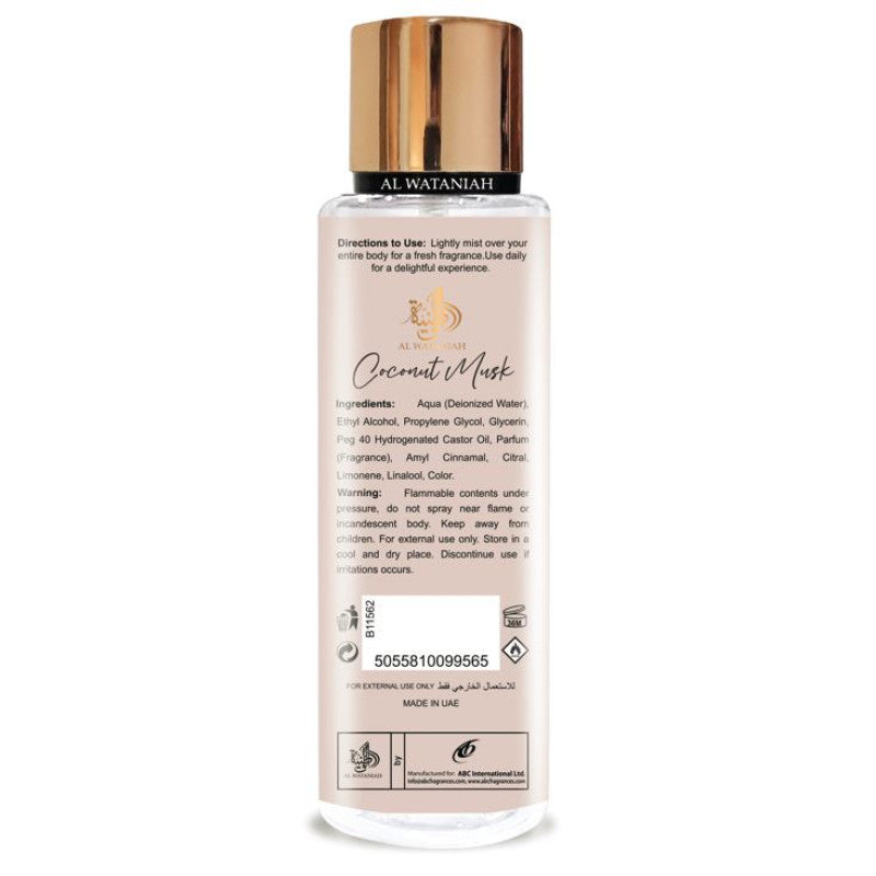 Al Wataniah – Musk Collection – Coconut Musk Body Mist 250 ml | Neyi Essence - Neyi Essence