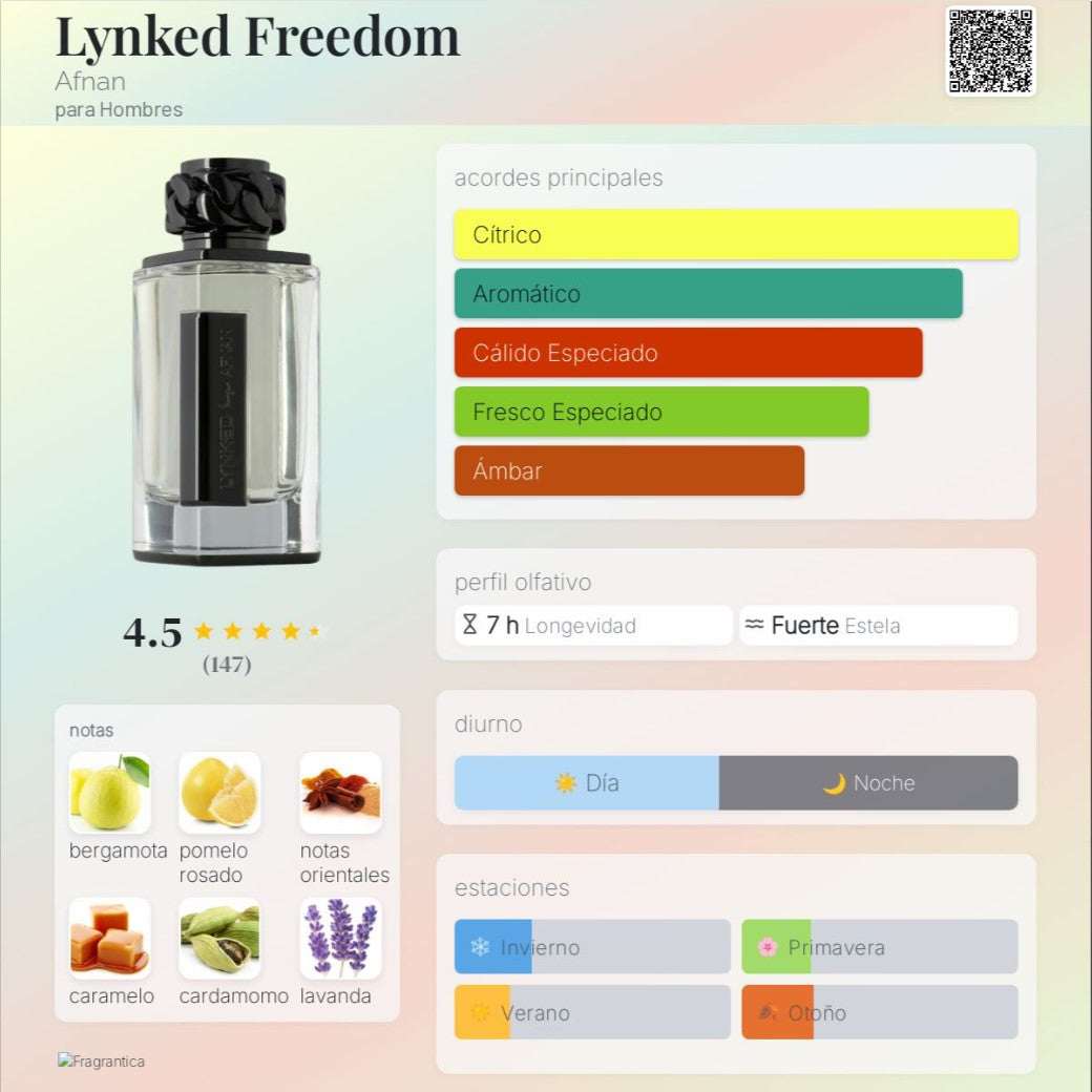 Afnan –  Lynked Freedom 100 ml  | Neyi Essence Canarias