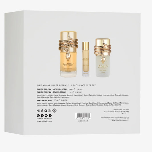 Lattafa - Gift Set Musamam White Intense 3pcs