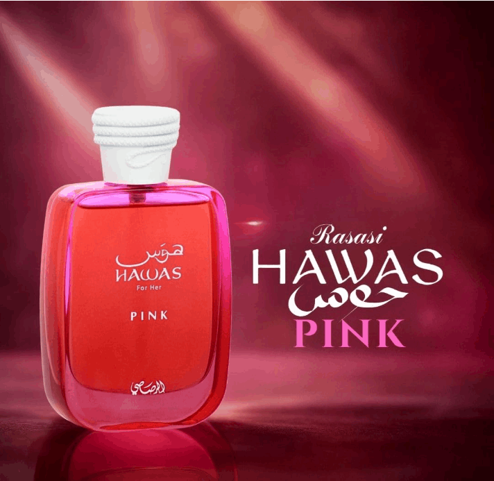 Rasasi Hawas Pink EDP 100 ml – Perfume Dulce Vainilla Mujer