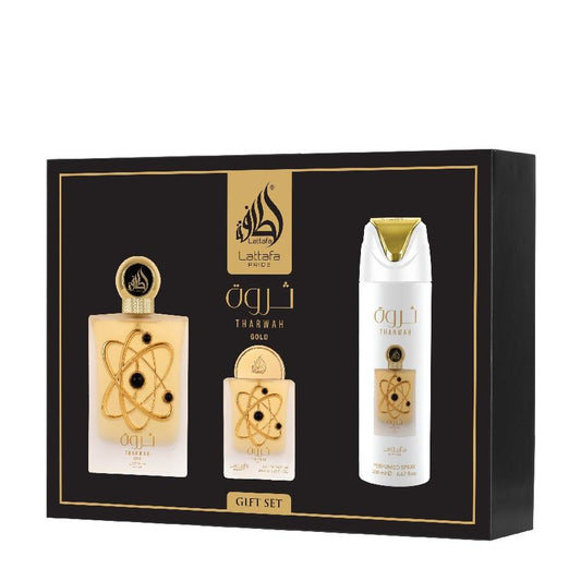Lattafa Pride - Gift Set Tharwah Gold | Neyi Essence - Neyi Essence  Perfumes Arabes Canarias
