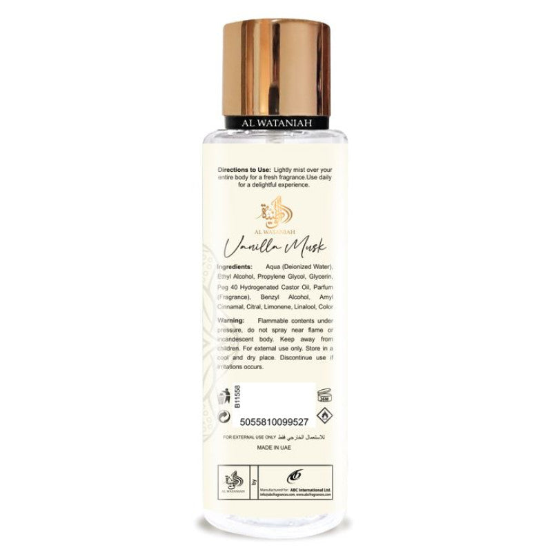 Al Wataniah – Musk Collection – Vanilla Musk Body Mist 250 ml | Neyi Essence - Neyi Essence