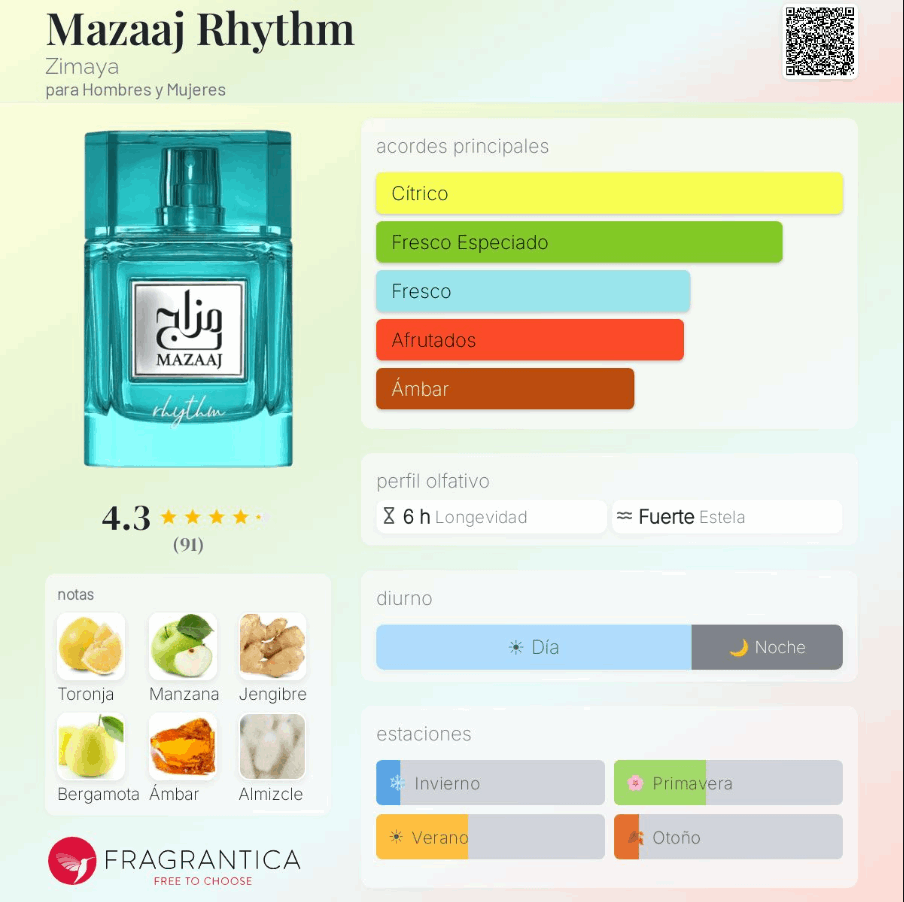 Zimaya - Mazaaj Rhythm 100ml Eau de Parfum